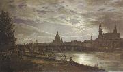 Johan Christian Dahl View of Dresden in Full Moonlight (mk22) Spain oil painting artist